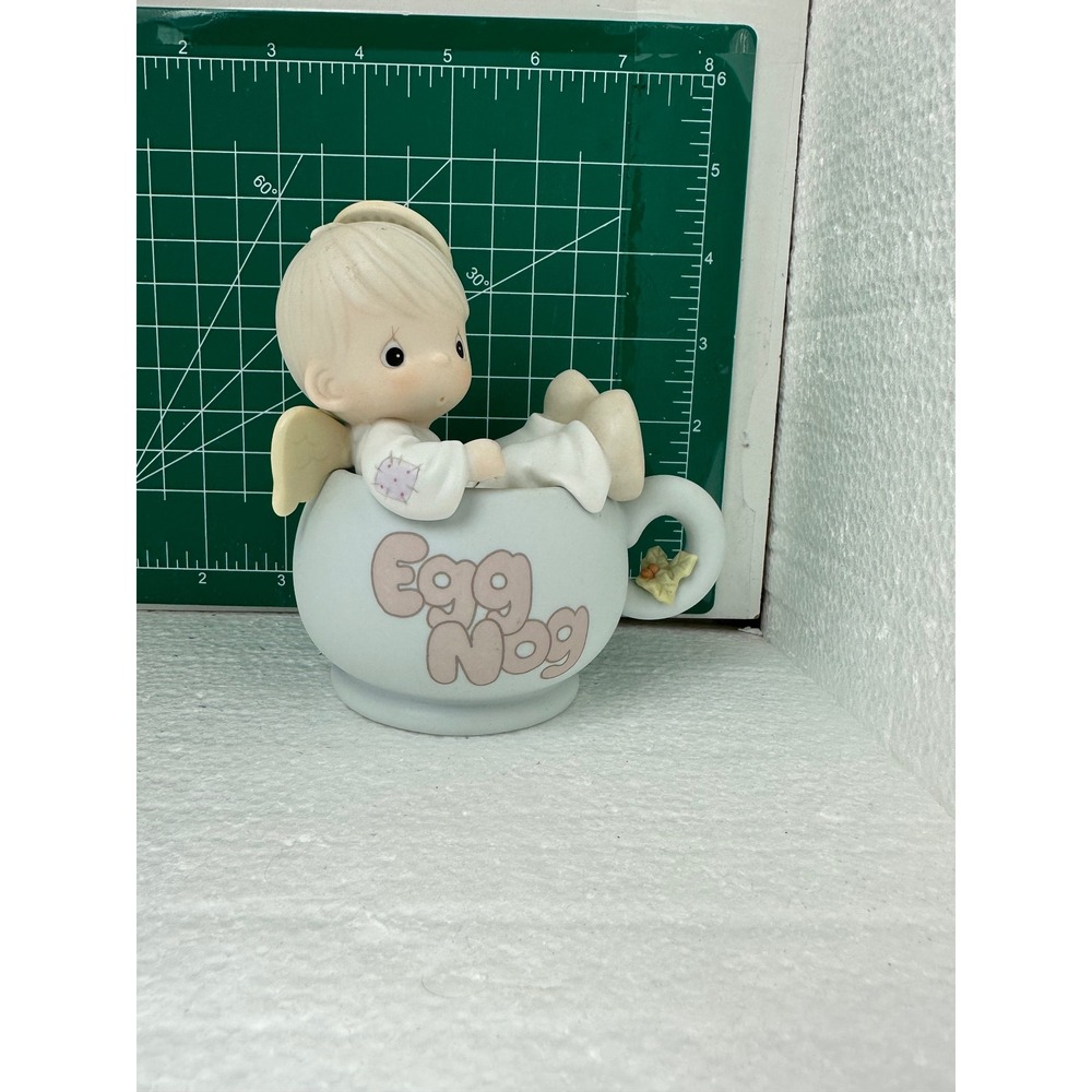 Precious Moments Dropping In For The Holidays Egg Nog Figurine 1994